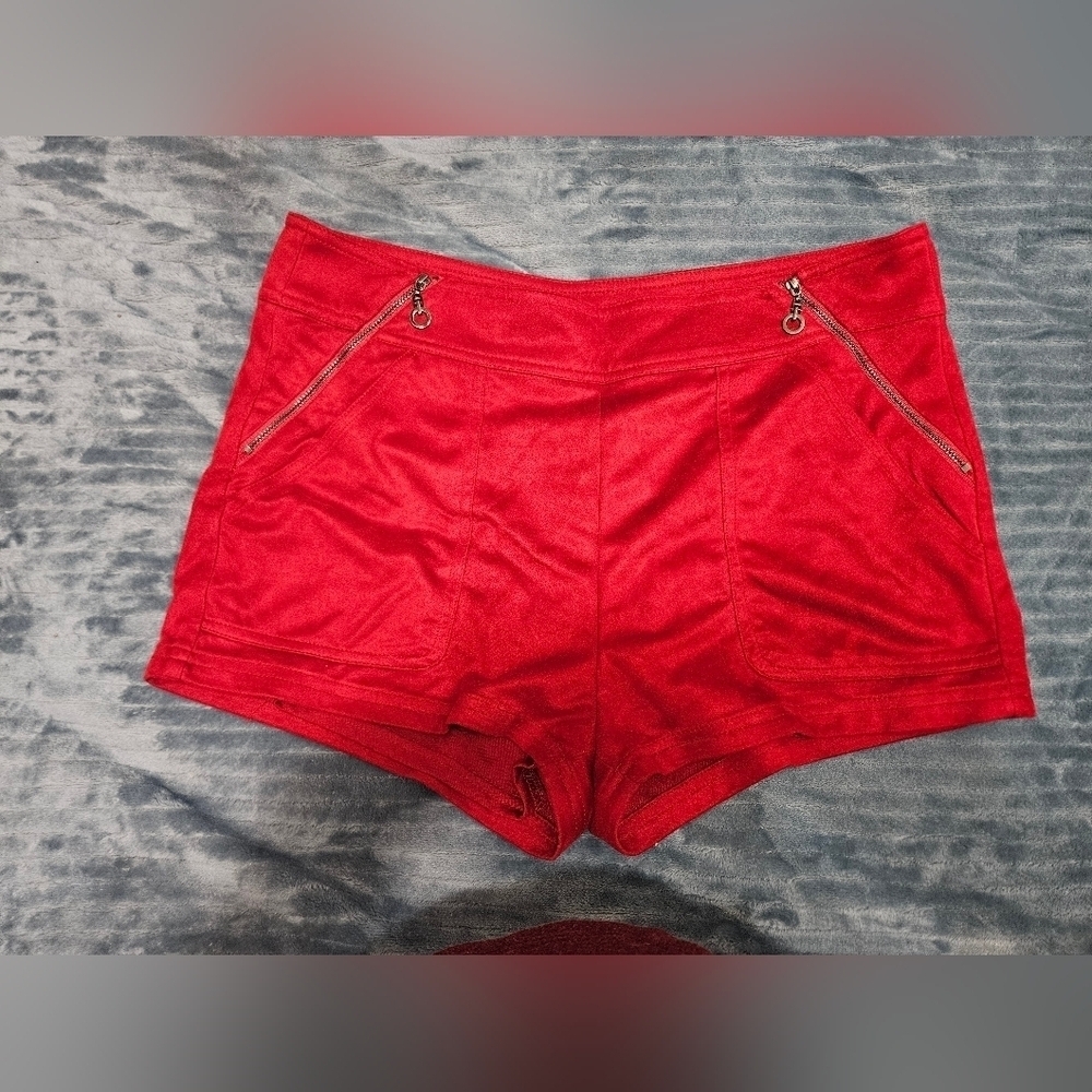 Dark Red TCEC Shorts With Zippers On Front!
